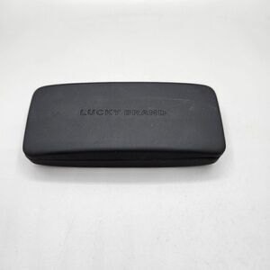 Lucky Brand Hardshell Glasses Case Black Clamshell Lined New